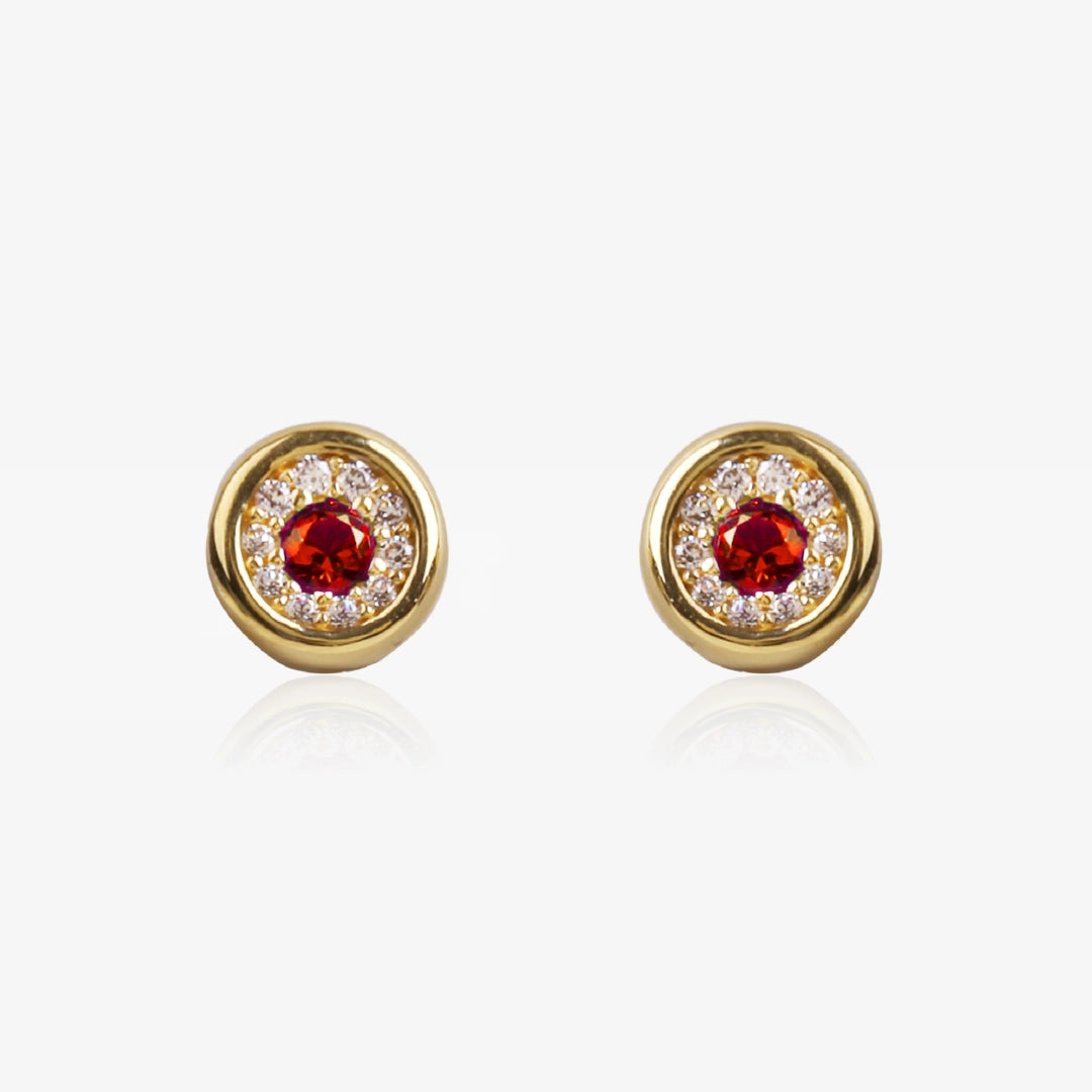 Color circle earrings