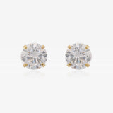 Pares Oro Presion Piedras Garra 7 Mm