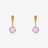 Pendientes Piedras Rosa