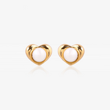 Heart Pearl Earrings