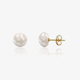 Pearl Button Earrings