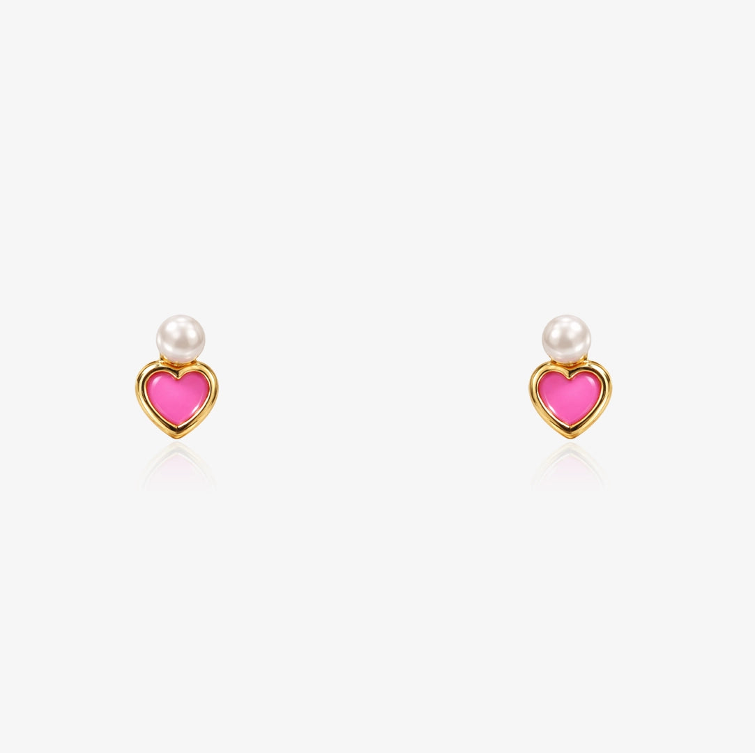 Pendientes Perlas Corazon