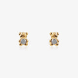 Two-tone bear earrings