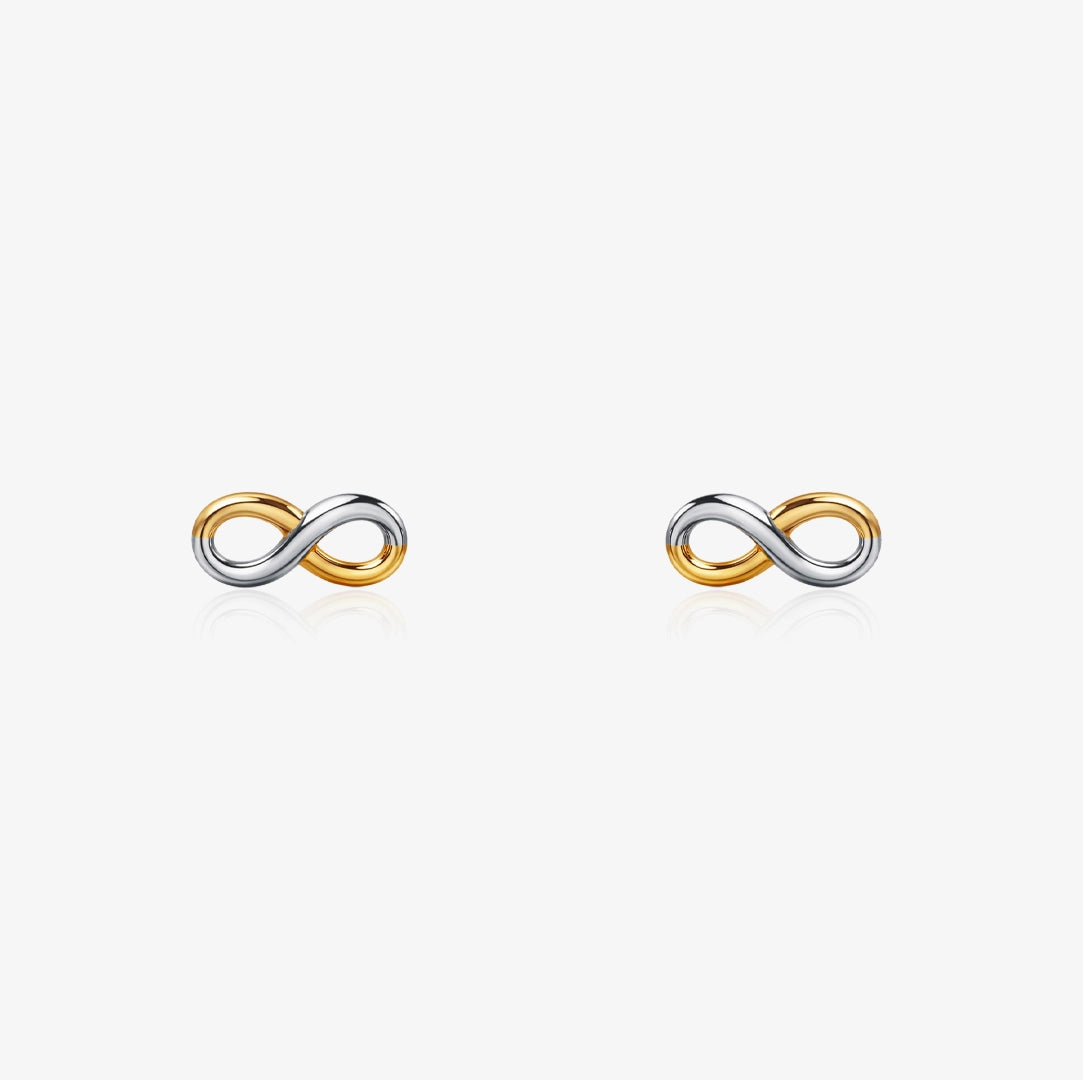 Pendientes Infinito bicolor