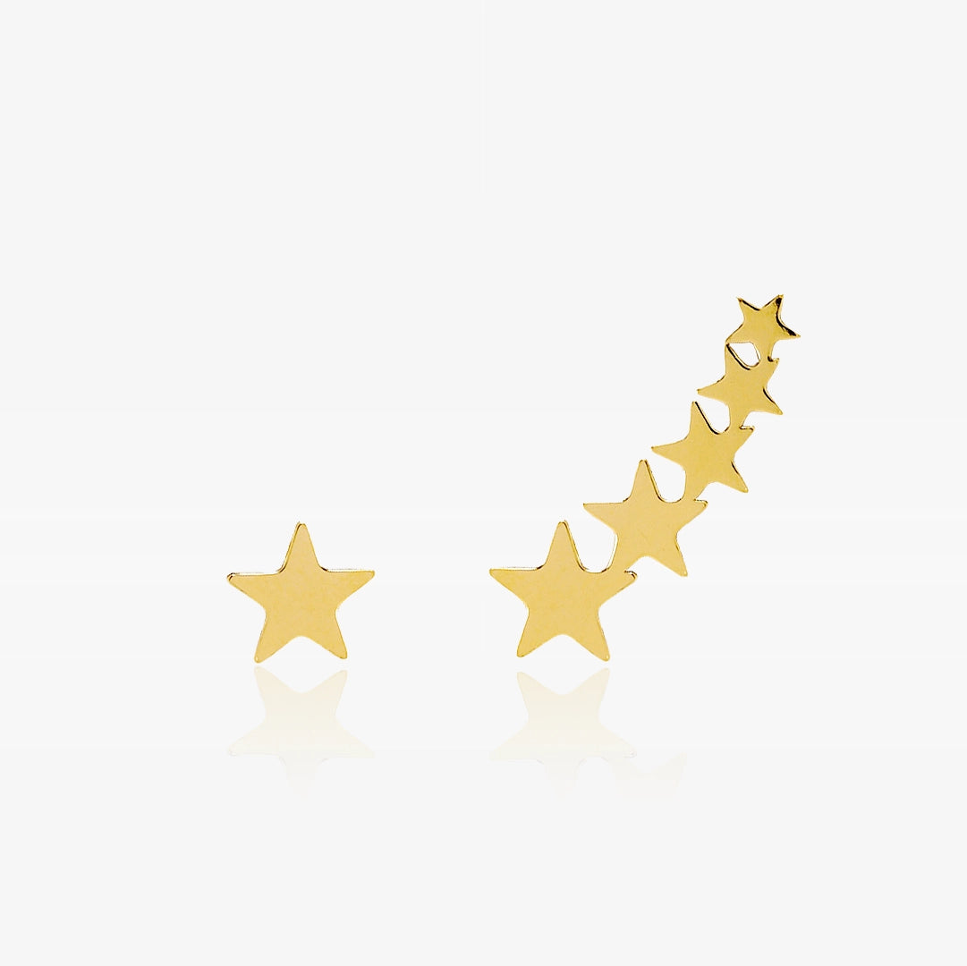 Climber and Star Earrings