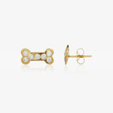 Pendientes Huesitos circonitas