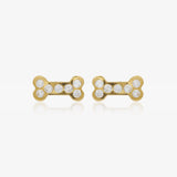 Pendientes Huesitos circonitas