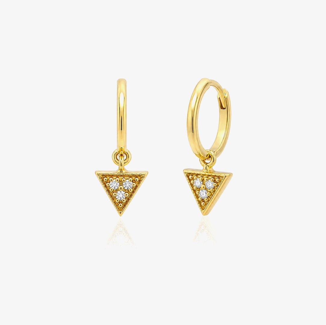 Pendientes Triangulo diamantes