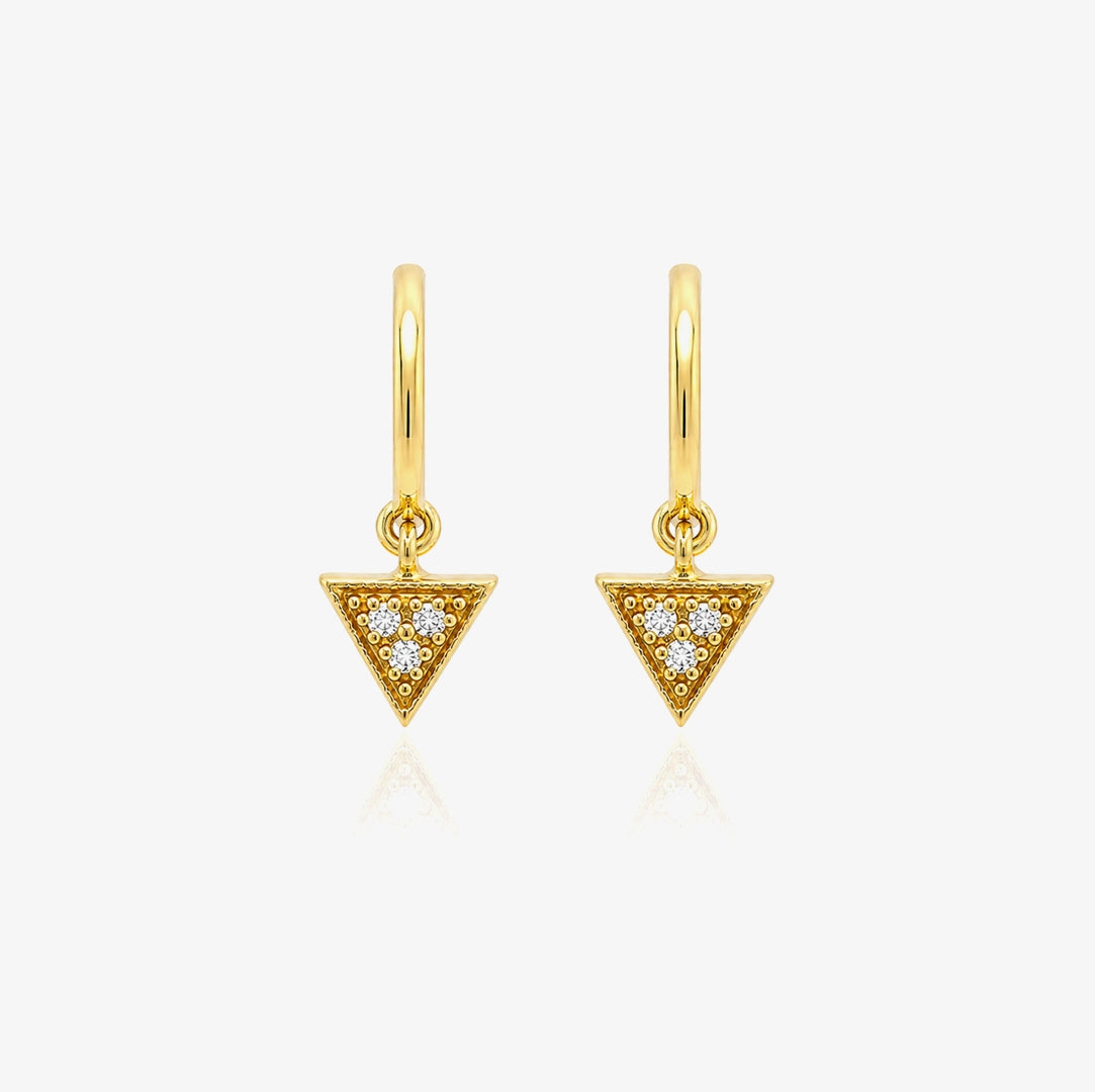 Pendientes Triangulo diamantes