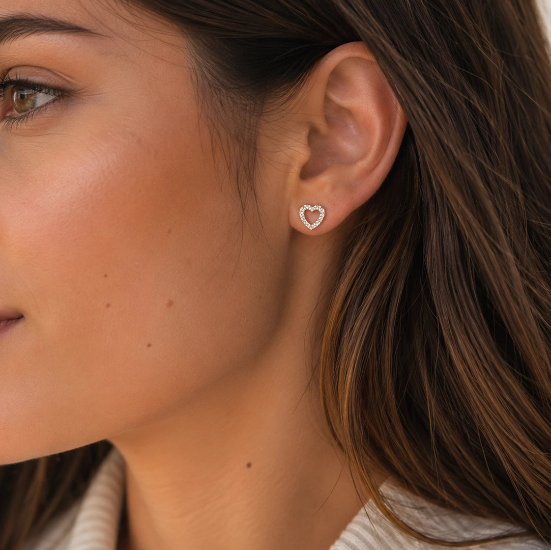 Pendientes Diamante Corazón