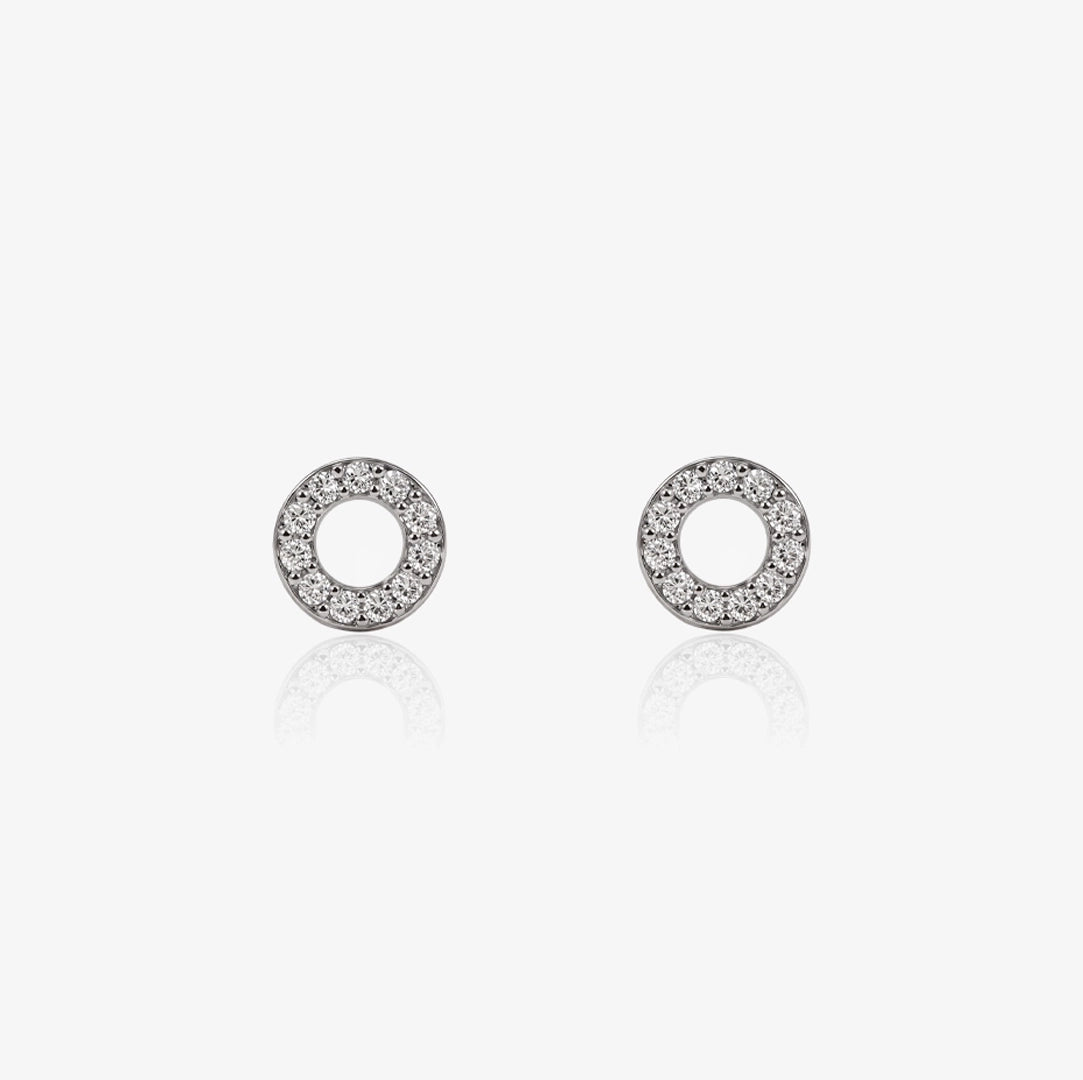 Pendientes Diamante Circulo