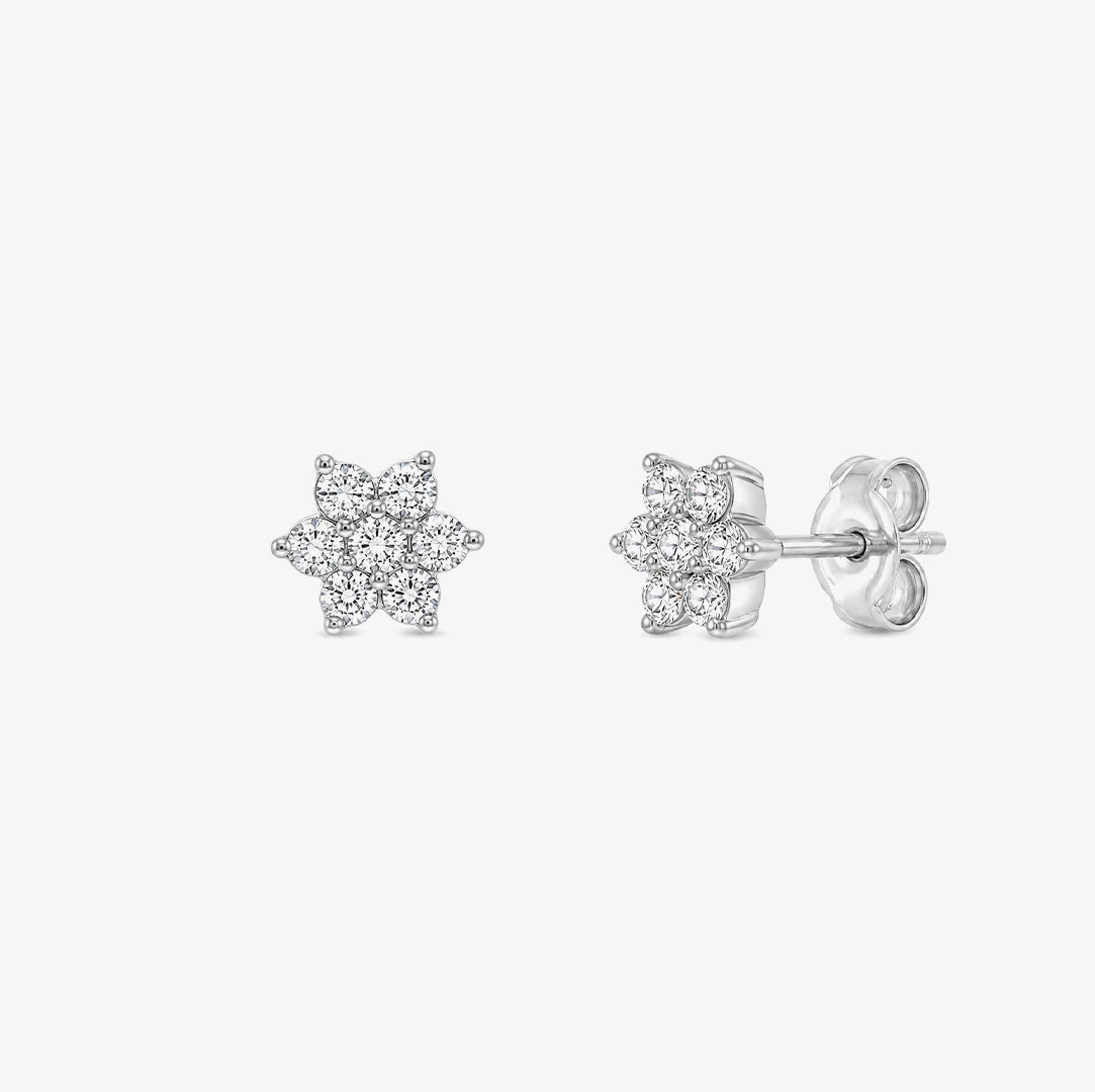 Pendientes Diamante Flor