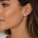 Pendientes Diamante Flor