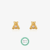 Baby+ Bear and Zirconia Earrings