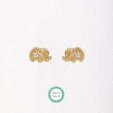 Pendientes Baby+ Elefante y circonitas