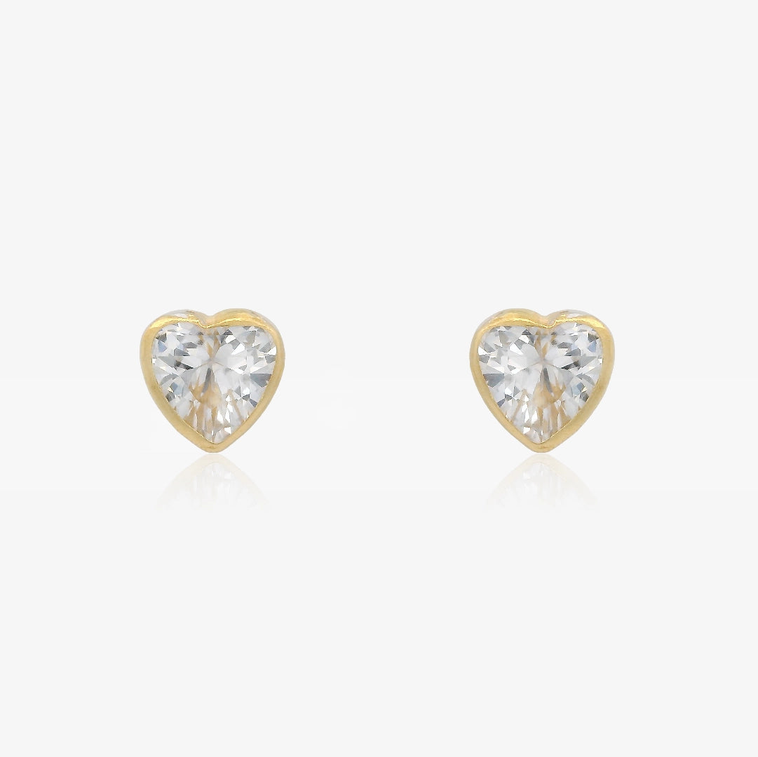 Beveled Heart Earrings