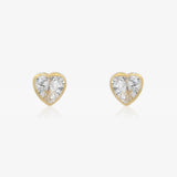 Beveled Heart Earrings