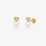 You and Me Heart Earrings
