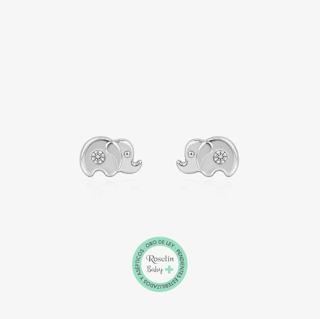 Pendientes Baby+ Elefante y circonitas