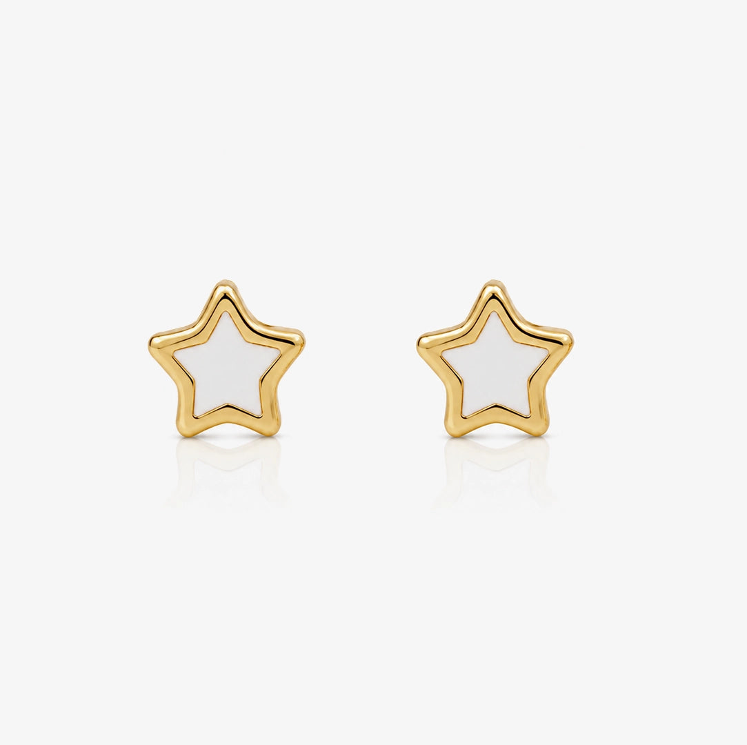 Pendientes estrellas nácar