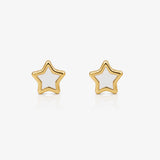Mother-of-pearl star earrings