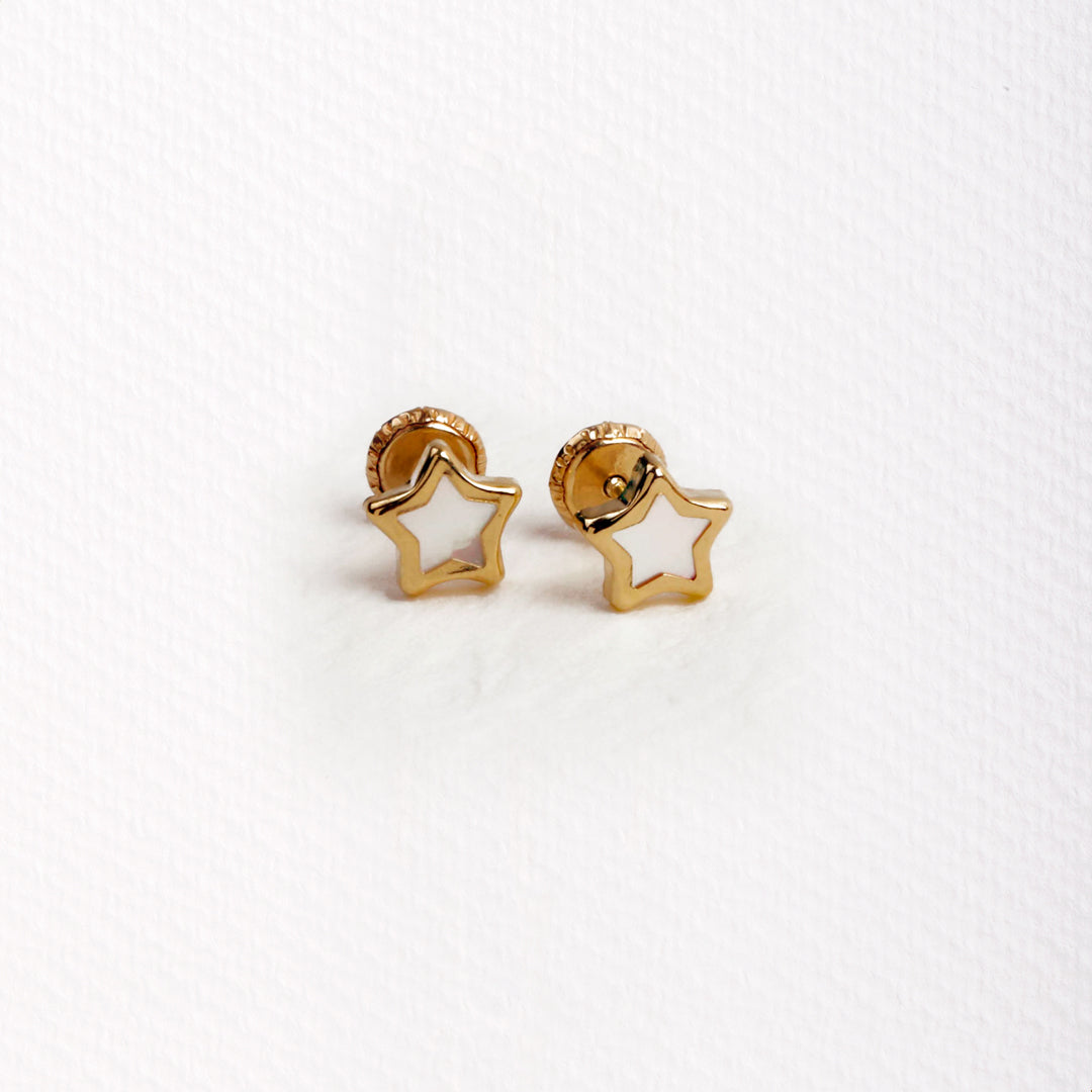 Mother-of-pearl star earrings