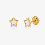 Mother-of-pearl star earrings