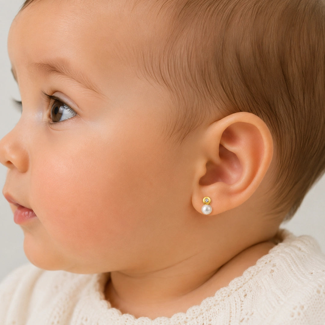 Round Two-Stone Earrings