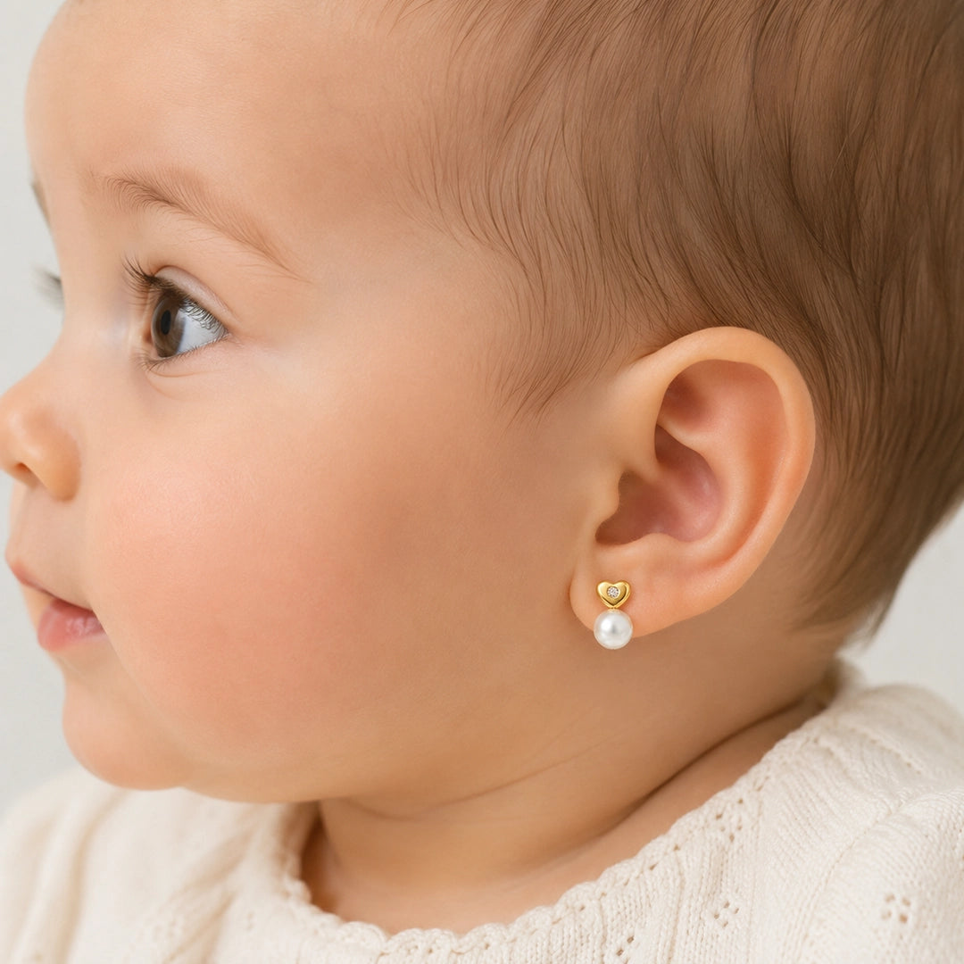 Two-stone Heart Earrings