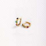Tricolor crossbow earrings