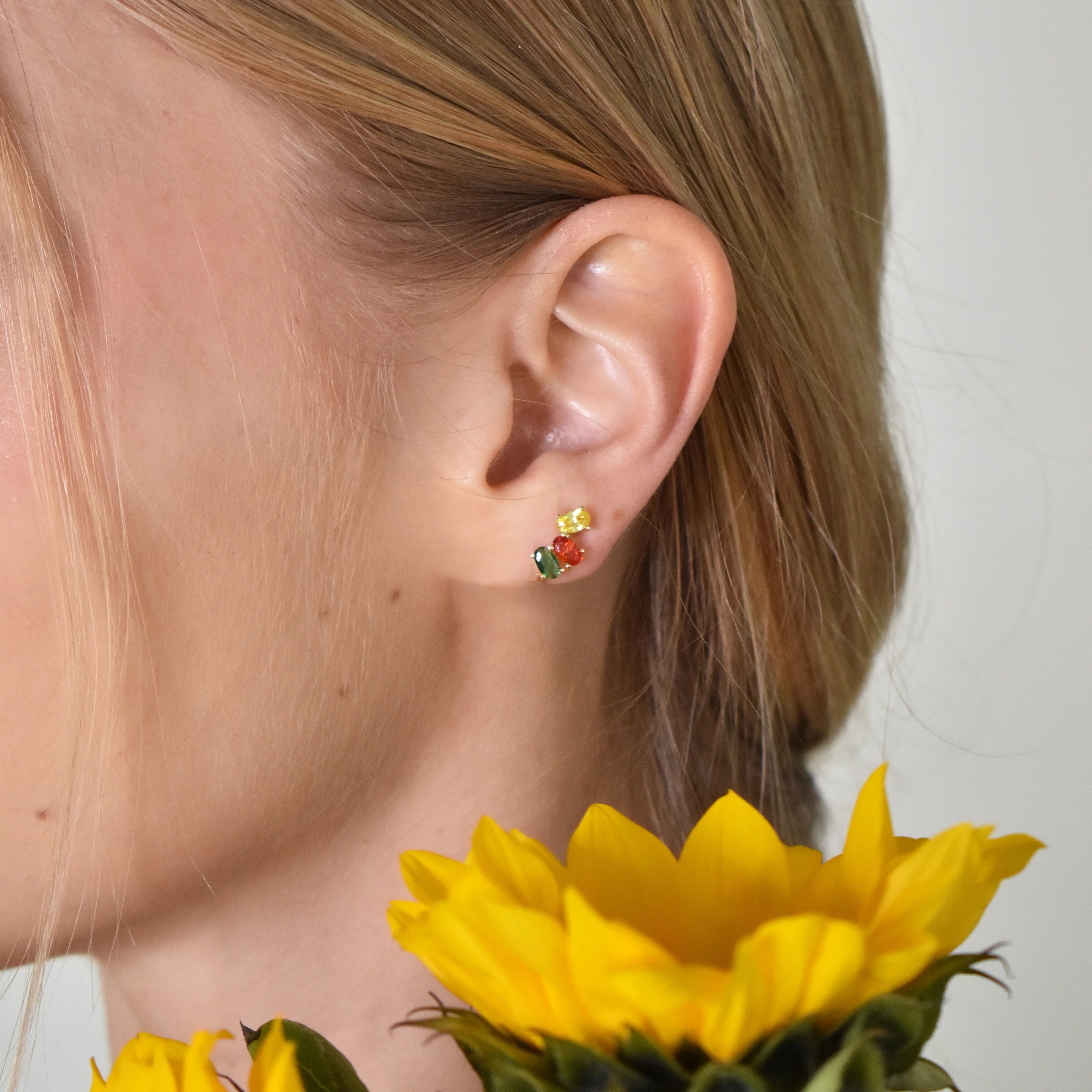 Triple earrings