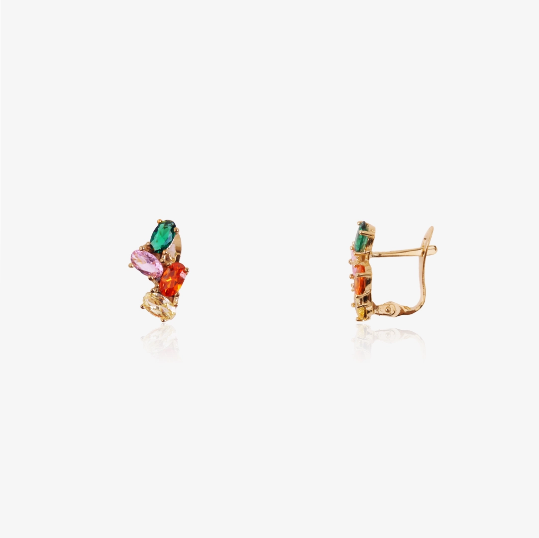 Pendientes cuadruple color