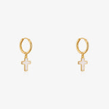 Pendientes Aro Nacar Cruz