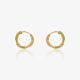 Half-Round Turned Hoop Earrings 2mm
