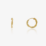 Half-Round Turned Hoop Earrings 2mm