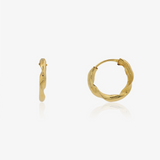 Half-Round Turned Hoop Earrings 2mm