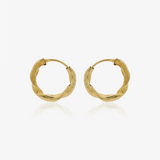 Half-Round Turned Hoop Earrings 2mm