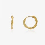 Half-Round Turned Hoop Earrings 2mm