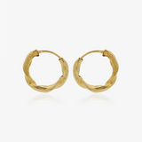 Half-Round Turned Hoop Earrings 2mm