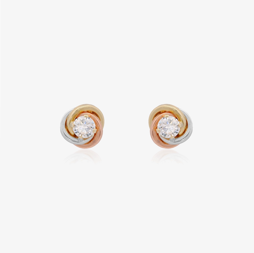 Tricolor Knot Earrings