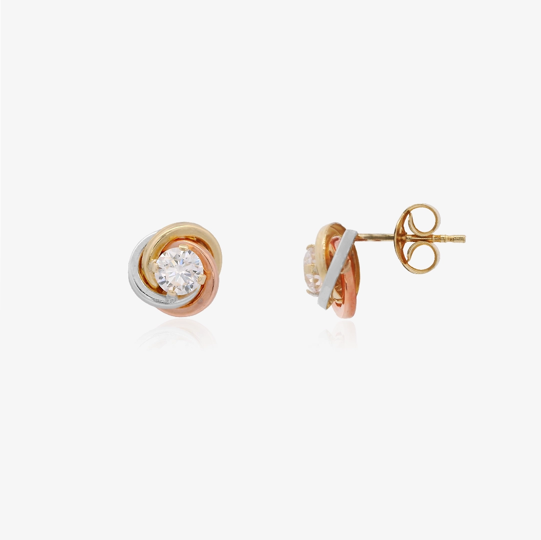 Tricolor Knot Earrings