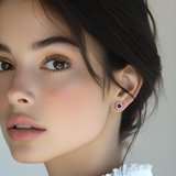 Blue zirconia earrings