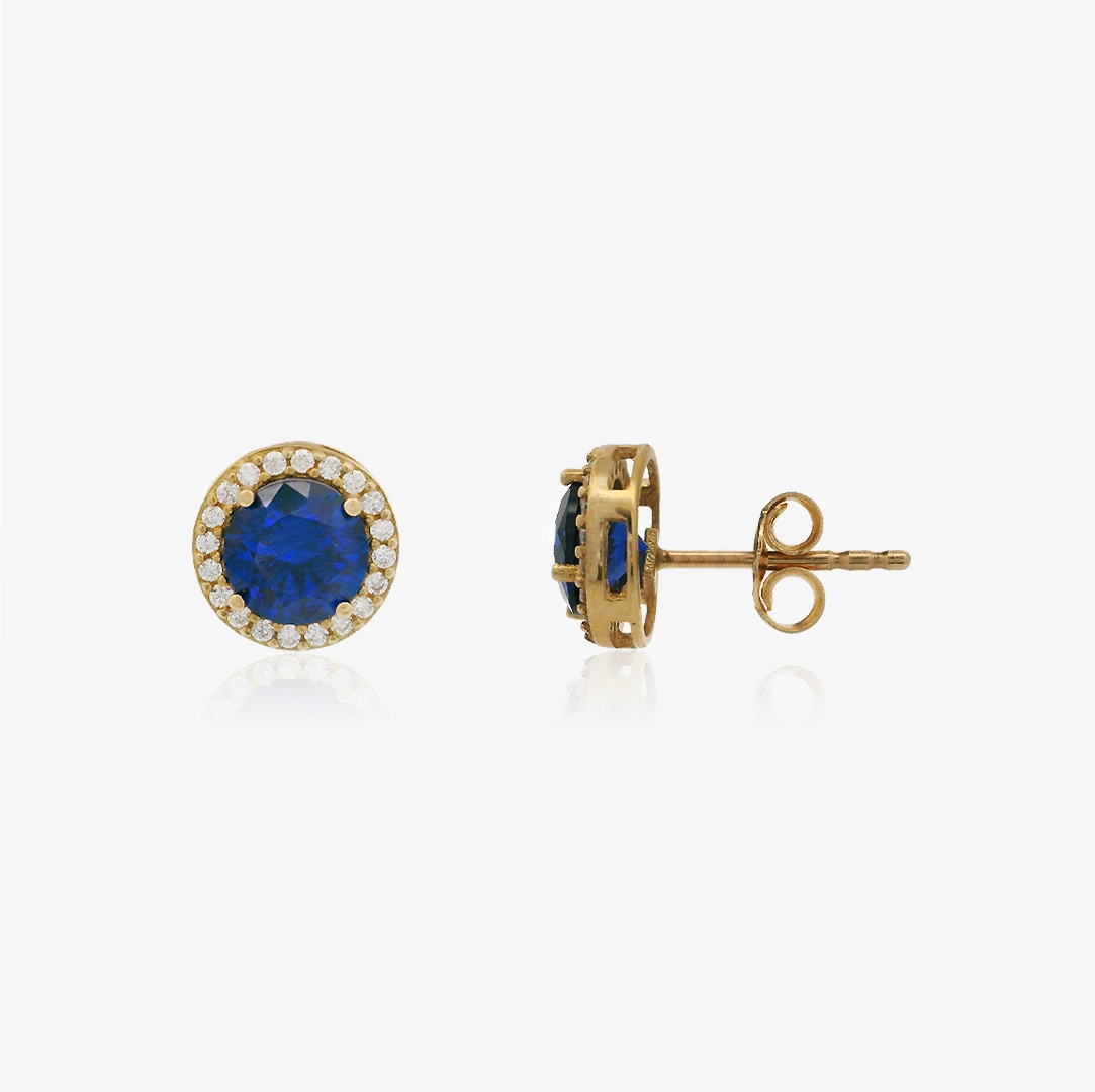 Blue zirconia earrings