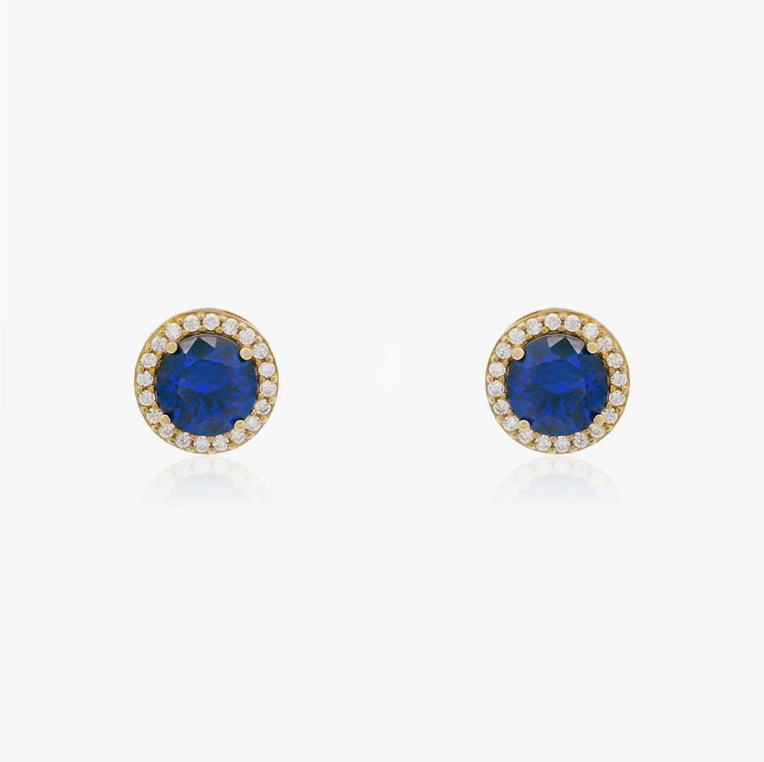 Blue zirconia earrings