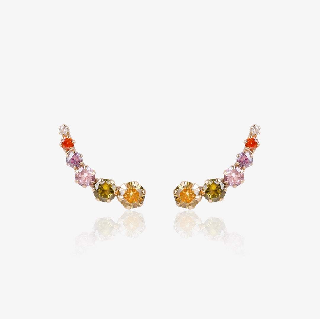 Multicolor climber earrings