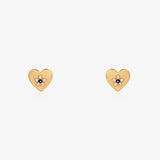 Heart flower earrings