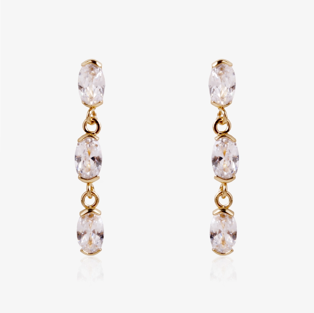 Oval Stone Earrings