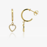 Hoop earrings Hearts