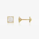 Carre screw earrings