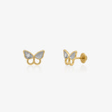 Two-Tone Butterfly Earrings